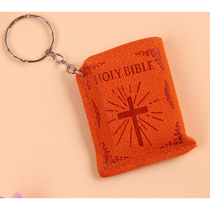 Mini HOLY Bible Keychain Religious Christian Jesus Cross Key Chain Women Prayer God Bless Gift Souvenirs Keyring